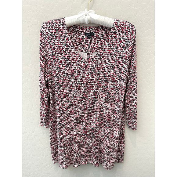 J.JILL | Wearever Abstract Print Knit Tunic Top | Size XS - Picture 1 of 8